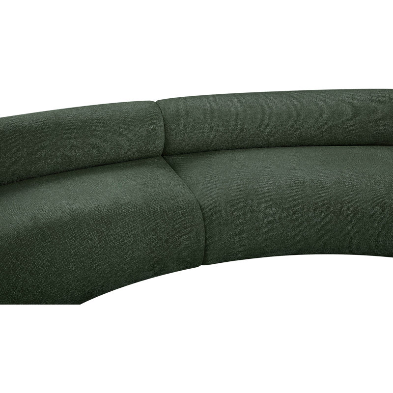 Canapé modulaire rembourré 152 po Bale, Tissu chenille vert