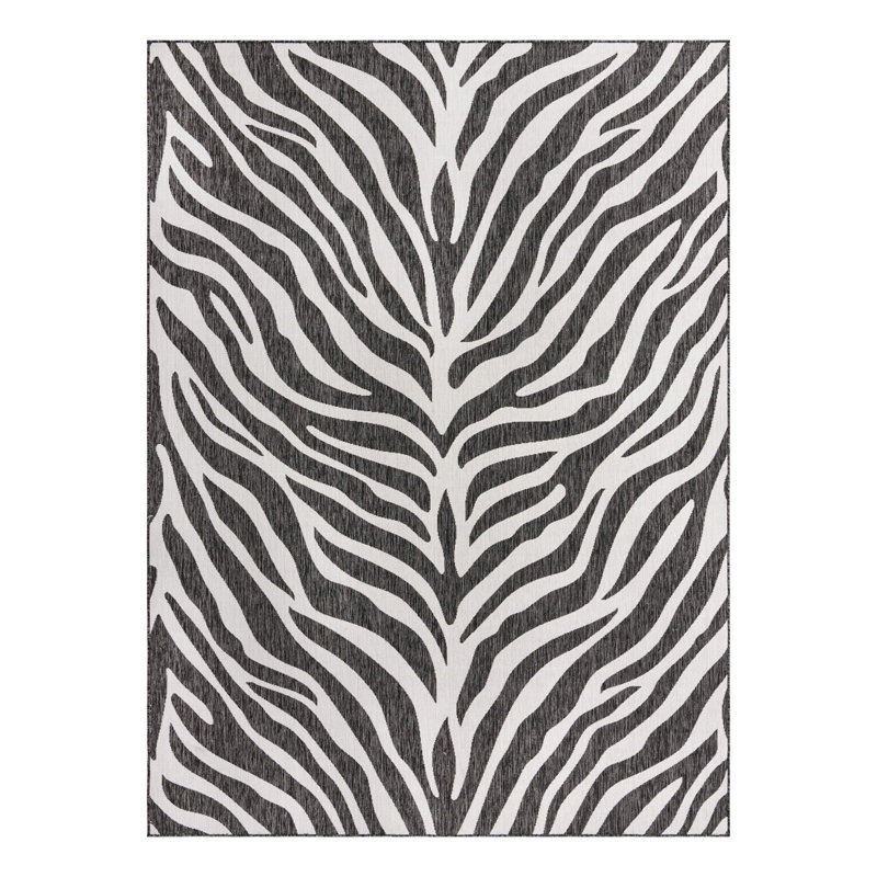 Tapis intérieur / extérieur blanc Phocas, Rectangle 7 pi 10 po x 11 pi