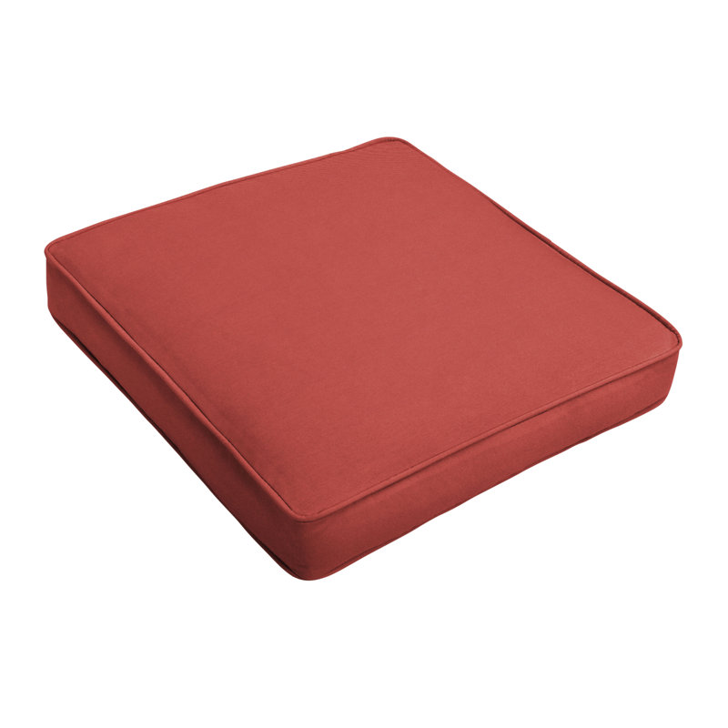 Sunbrella Outdoor 2'' Dining Chair Cushion, Canvas Henna Sunbrella Canvas