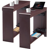 Keymia End Table with USB Ports & Outlets, Wooden Side Table for Bedrooms, Modern End Table