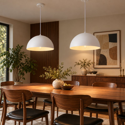 Luminaire suspendu en forme de dôme à 1 lumière pour îlot de cuisine