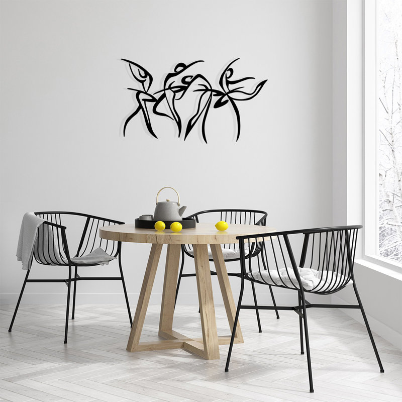 Elegant Decorative Metal Wall Accessory, Black Finish, 26.0 x 15.0 inches | 100% Metal Construction, Thickness: 0.05 inches | Perfect for Home Decor, Modern Aesthetic, Durable & Stylish Wall Art