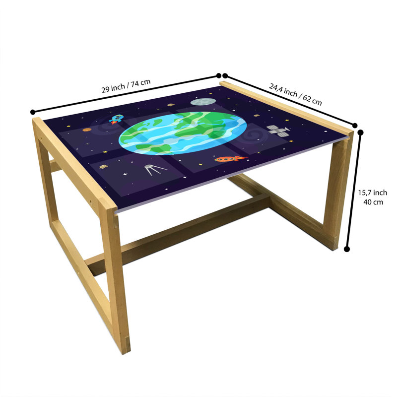 Iridissa Trestle Coffee Table, 40cm H x 74cm W x 62cm D