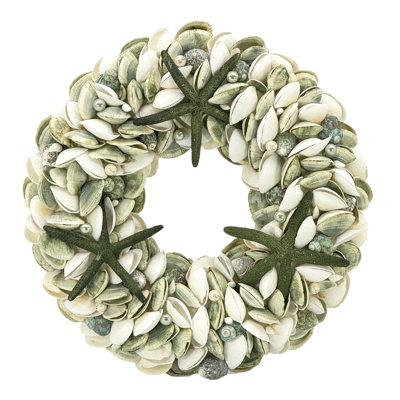 Coastal Seashell Wreath - 17"