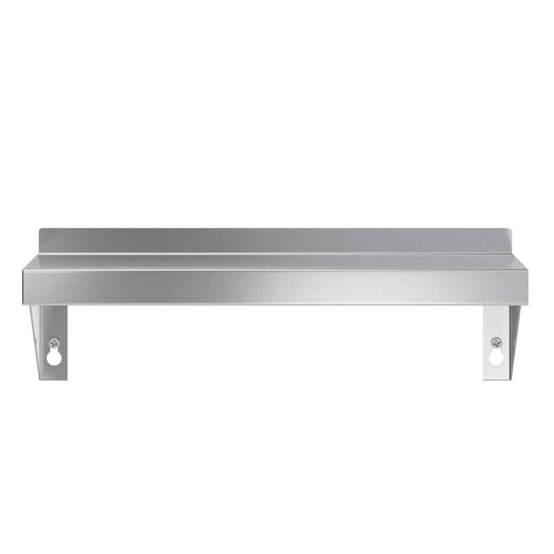 Étagère murale en acier inoxydable 6 po x 16 po à bord carré