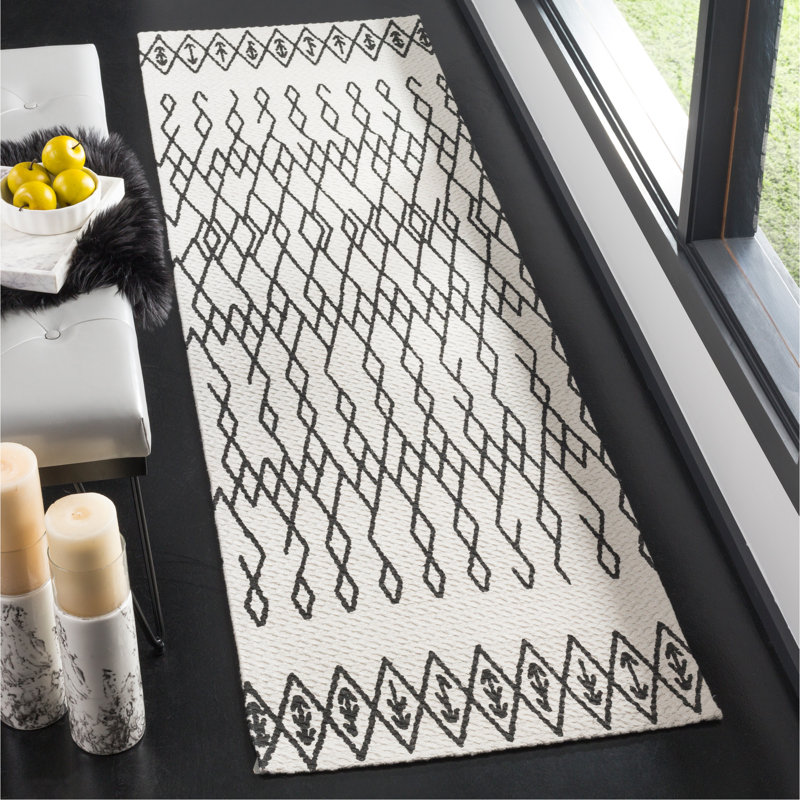 Burrell Cedar Brook Hand Loomed Cotton Southwestern Rug, Runner 2'3" x 6'
