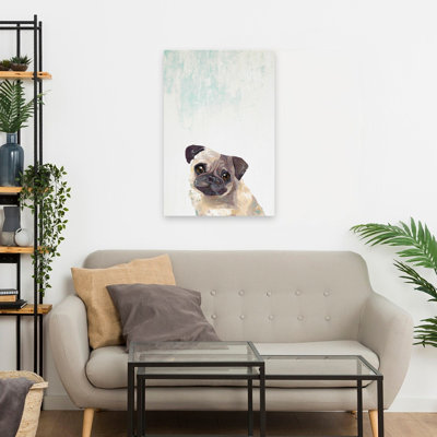 Portrait d'un peintre chiot carlin