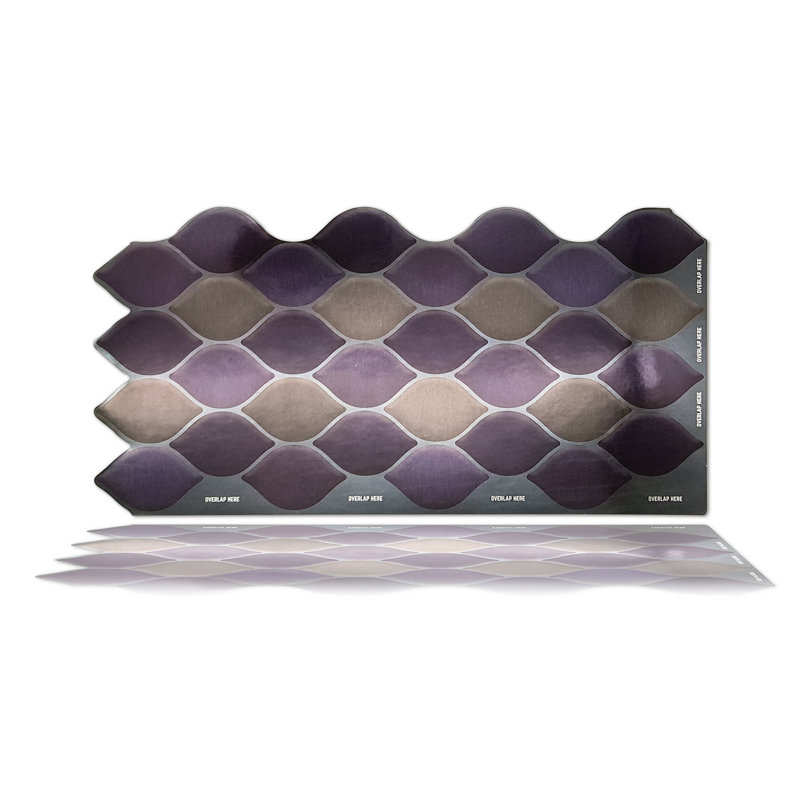 Edinaud 30.5cm W x 15.4cm L Vinyl Peel and Stick Mosaic Tile