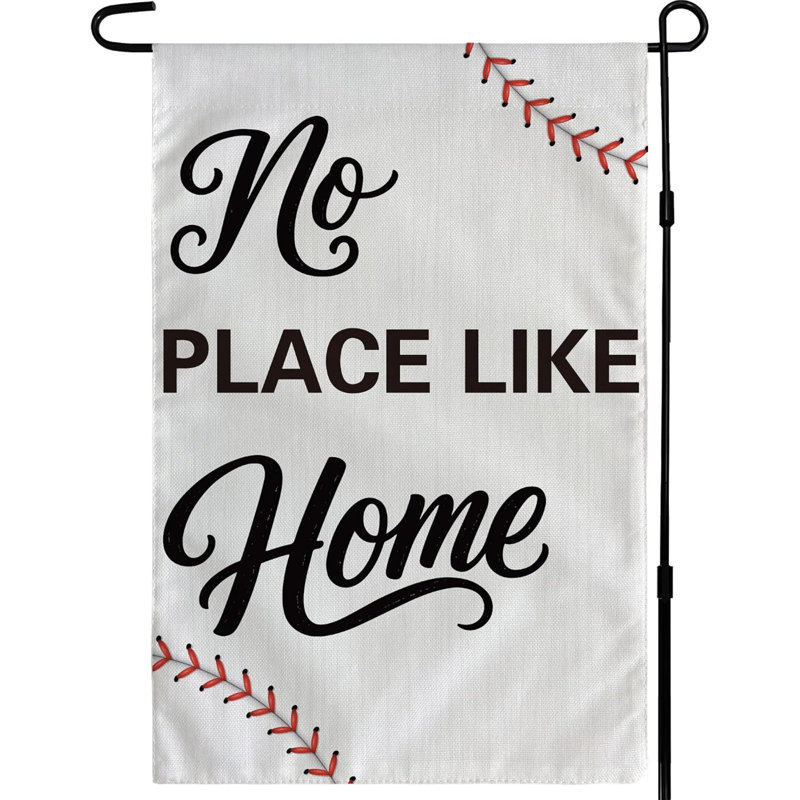 Baseball Party Favors - Drapeau de jardin de baseball | Drapeau à double face No Place Like Home | Articles de décoration de fête à thème pour le jardin
