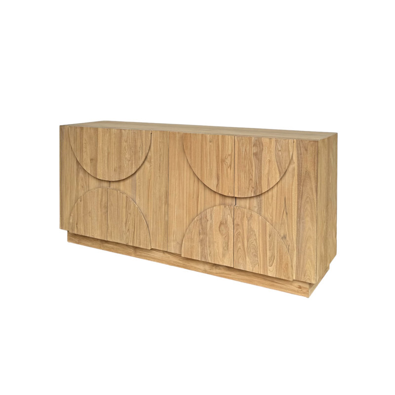 Armoire en bois de teck naturel Ollie