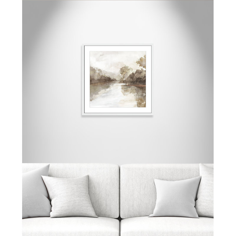 «Fall Nature Print» par Eva Watts, Satin White, Imprimé mat, L 23,5 po x H 23,5 po