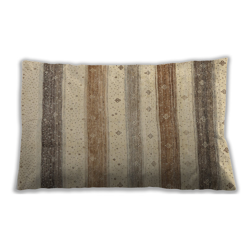 Striped Throw Pillow, Microsuede