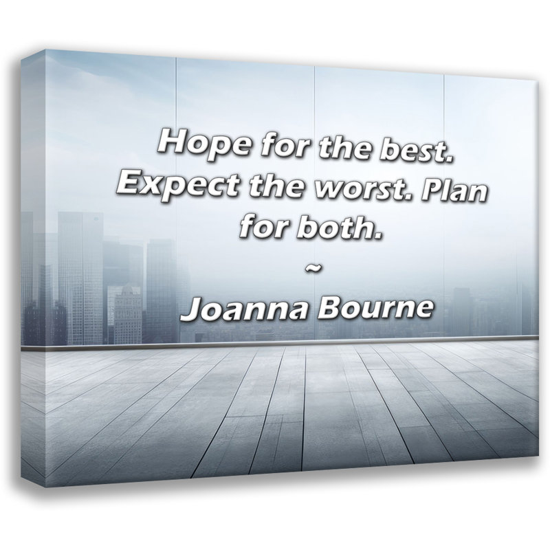Toile tendue Astoria Grand Gallery par Joanna Bourne: «Hope for the best., H 28 po x l 40 po