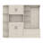 Multifunctional Left-Right Combination Hall Cabinet (Can Be Used Separately) With Storage And 4 Hooks, Storage Cabinet/ Hall Tree 2 In 1 For Living Room, Kitchen And Hallway-1923529004