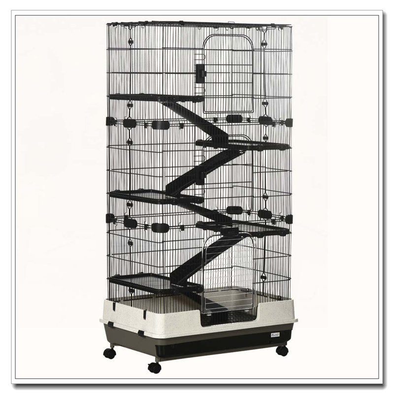 Cage portable à 6 niveaux avec roulettes