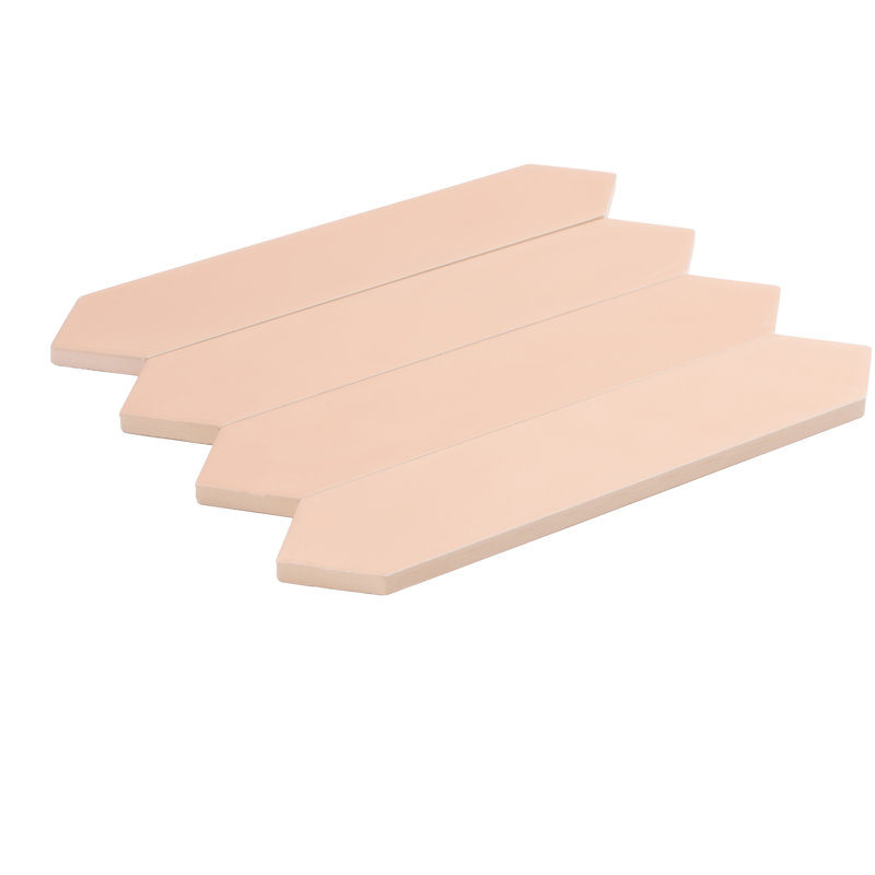 Piquet 2'' W x 10'' L Ceramic Singular Tile, Blush Pink