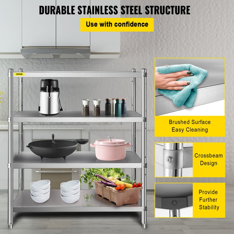 Alnisha 60 H x 46.8 W x 18.5 D Shelving Unit Prep & Savour