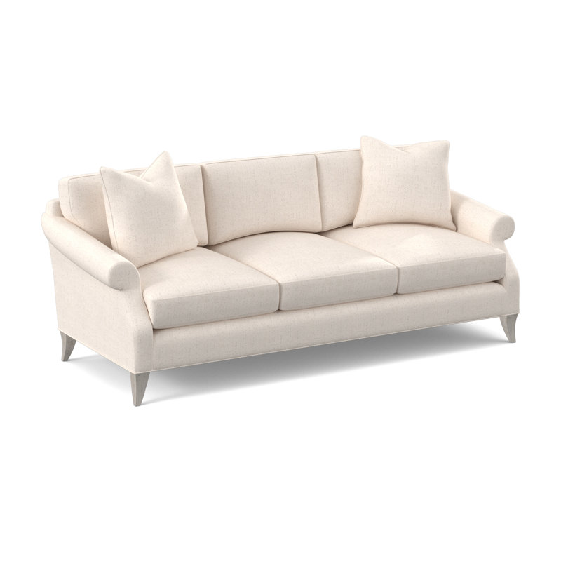 Turner Upholstered 86'' Sofa, Bisque, Venice Ivory 100% Polyester