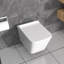 Cuvette de toilette allongée à fixation murale en céramique (siège inclus) sans réservoir