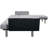 L-shaped Sofa Bed Fabric Black and Gray