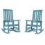 Ensemble de 2 chaises berçantes d'extérieur surdimensionnées à dossier haut toutes saisons-810216029-846018203