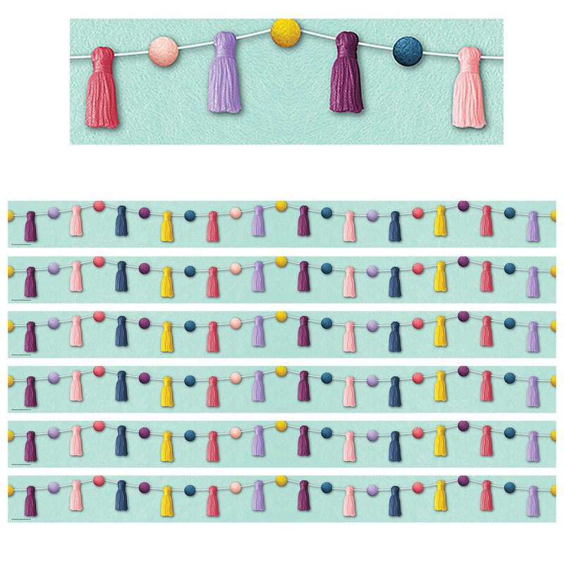 Bordure droite à pompons Oh Happy Day