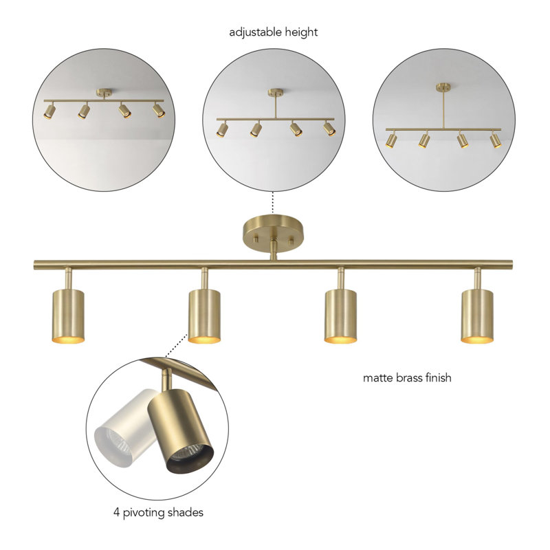 4-Light Adjustable Height Track Lighting