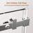 56"-60" W X 60" H Frameless Single Sliding Shower Door,  5/16" (8Mm) Thickened Upgrade Tempered Glass Door, Smooth Roller Stainless Steel Hardware, Reversible Mounted Modern Bathroom Enclosure-114358864