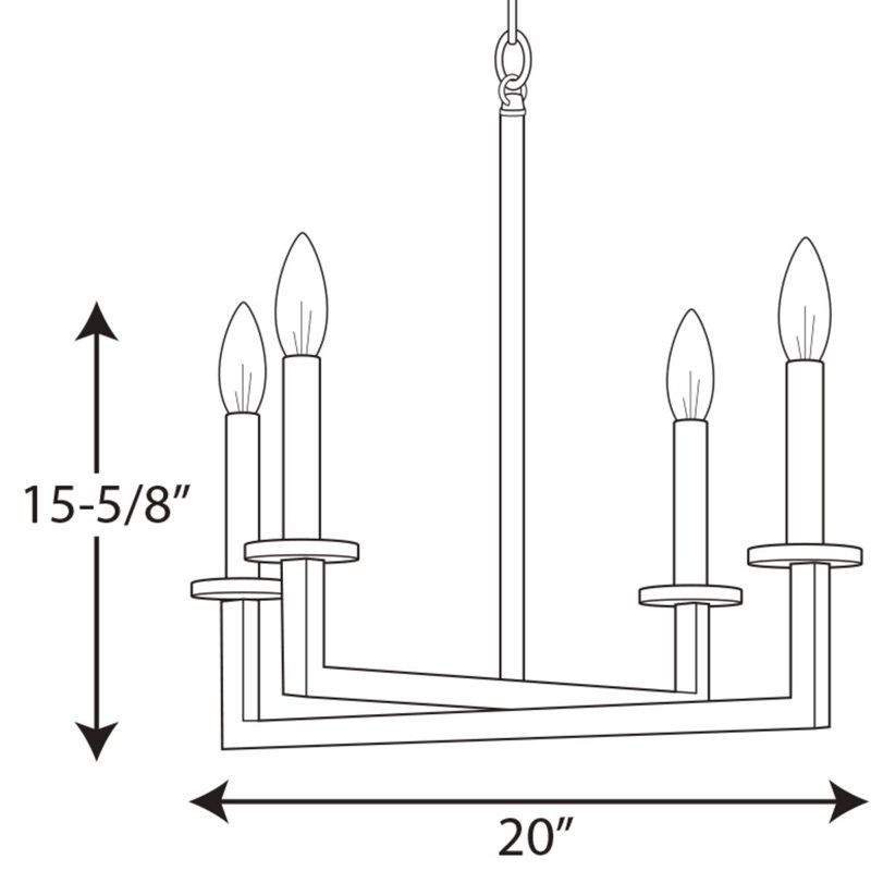 Gaia 4 - Light Dimmable Chandelier