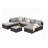 Outdoor Patio Sectional Sofa Set with Washable Cushions and Sturdy Construction-1179239887