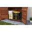 Remise en bois, armoire de rangement extérieure avec portes doubles, brun mixte