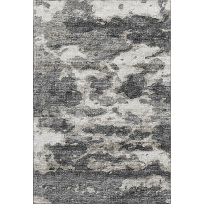 Premium Machine Washable Freixa AMF71 Black Rug