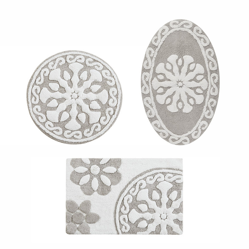 Tapis de bain en coton touffeté Medallion