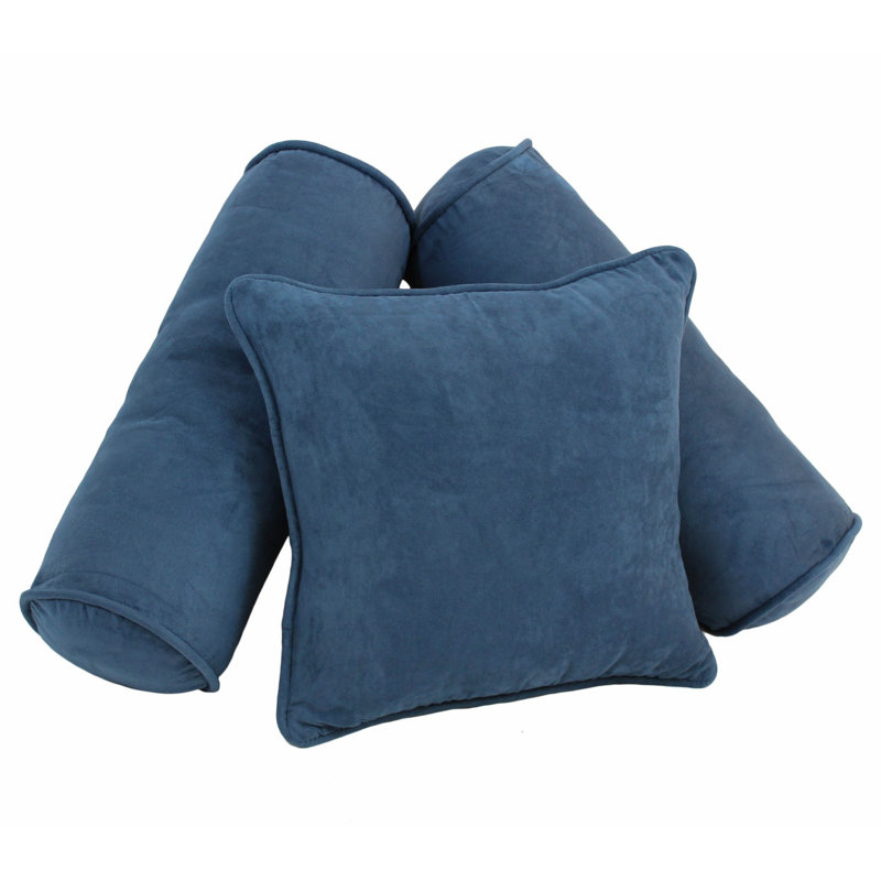  Microsuede Pillow Cover & Insert, Indigo