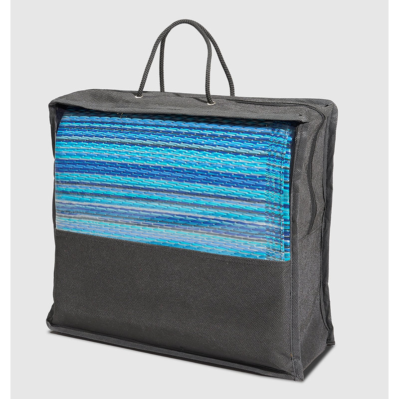Tapis d'extérieur à rayures Geo Modern, Rectangle de 5 pi x 8 pi