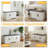 27.6" Storage Bench with Shoe Storage, 2-Tier Entryway Bench with Adjustable Shelf and Removable Cushion-775398010