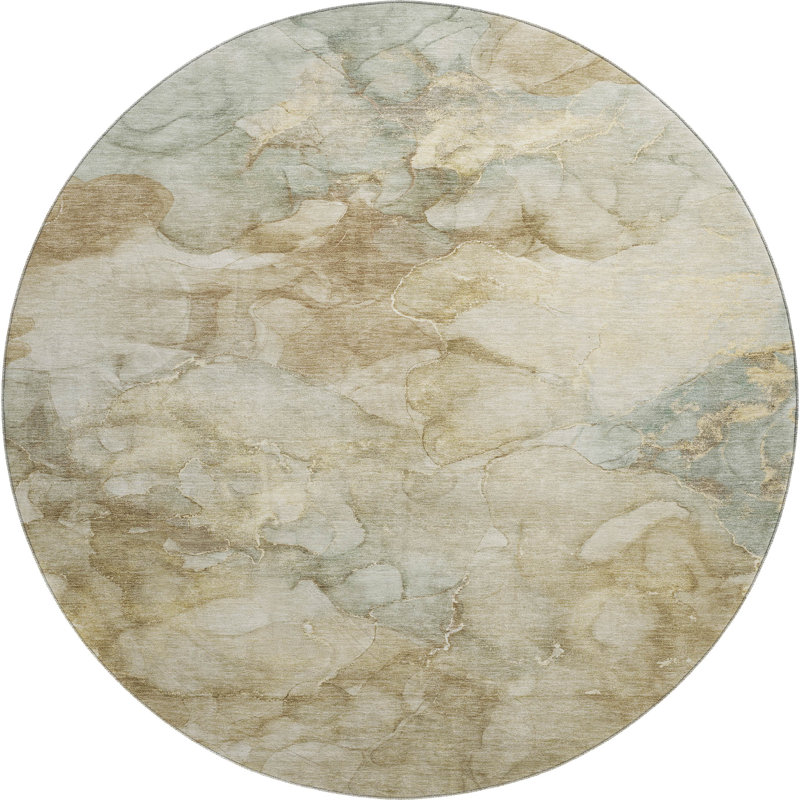 Premium Machine Washable Mayfield AMF2018 Abstract Rug, Beige, 9' x 12'