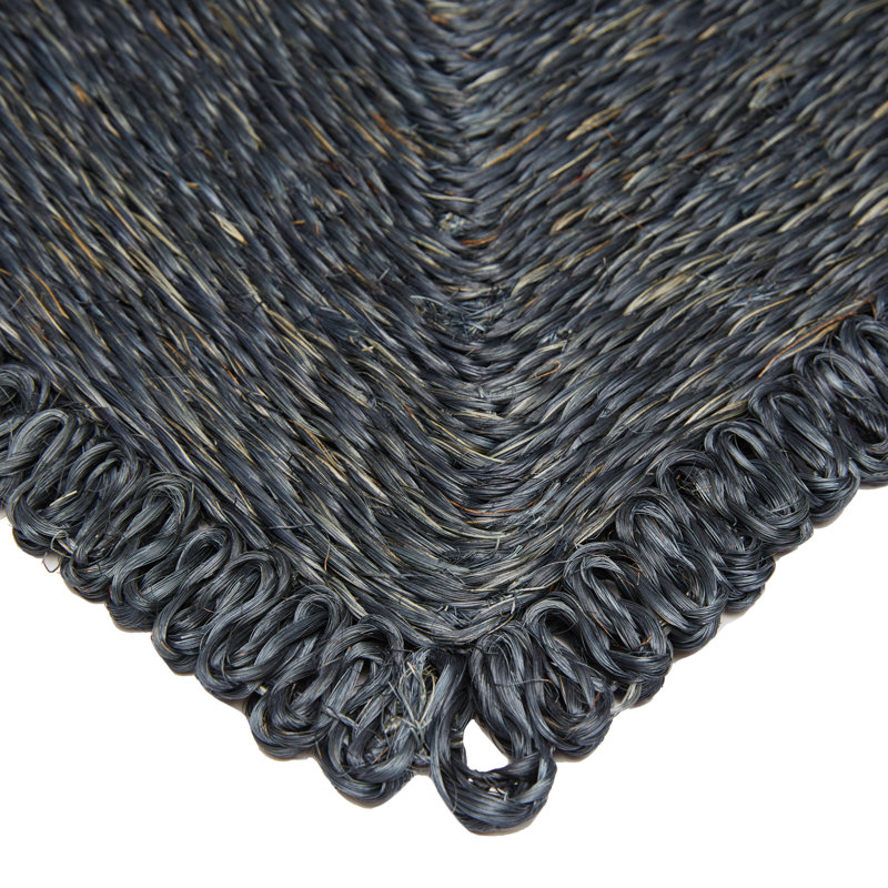 Loopy Square Place Mat, Navy
