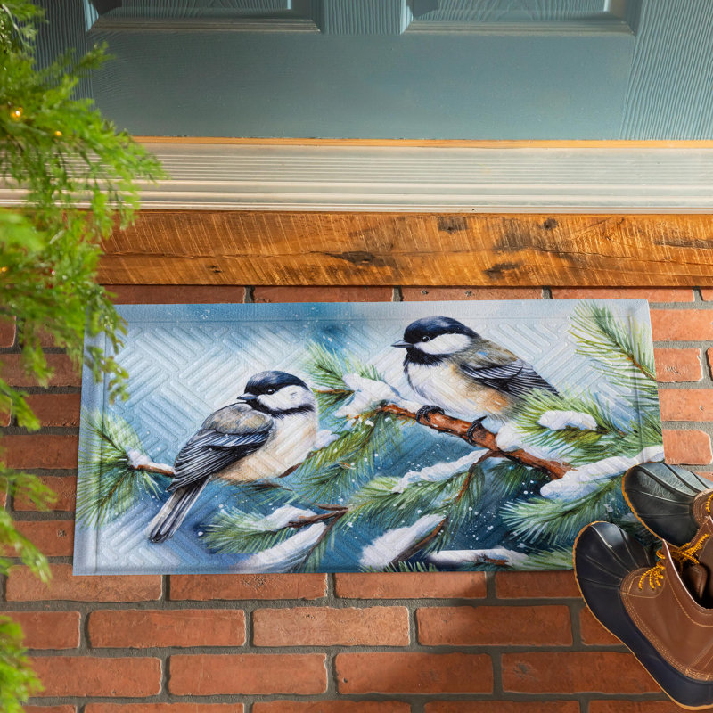 Tapis gaufré Winter Chickadee Friends