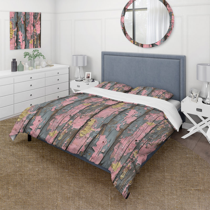 Ensemble de housse de couette Petal, Housse de couette très grand + 2 taies décorativ