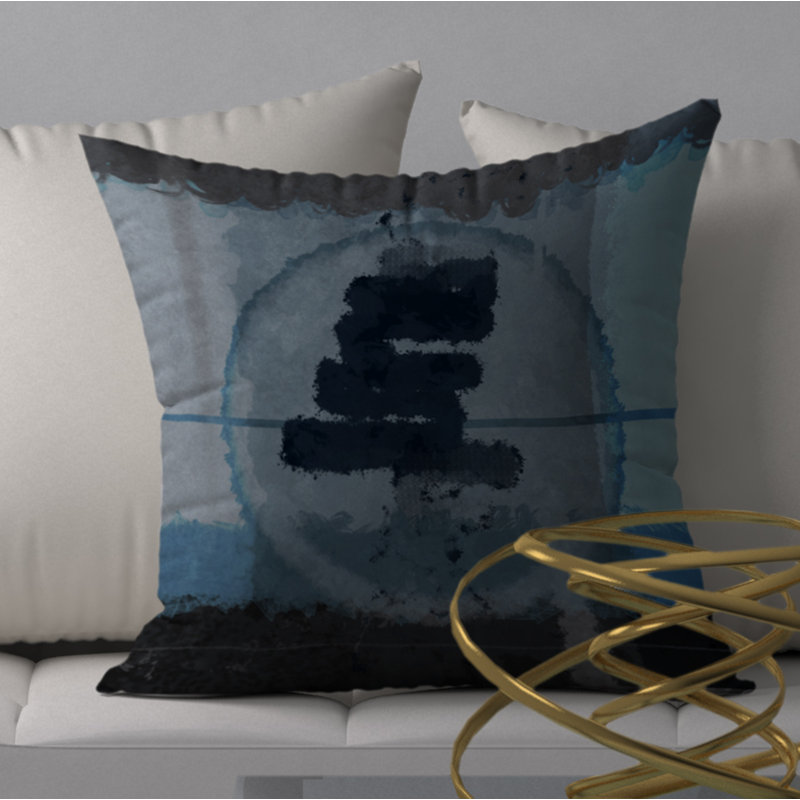 Abstract Throw Pillow, 18" x 18"