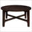 Dark Brown Round Solid Wood Coffee Table