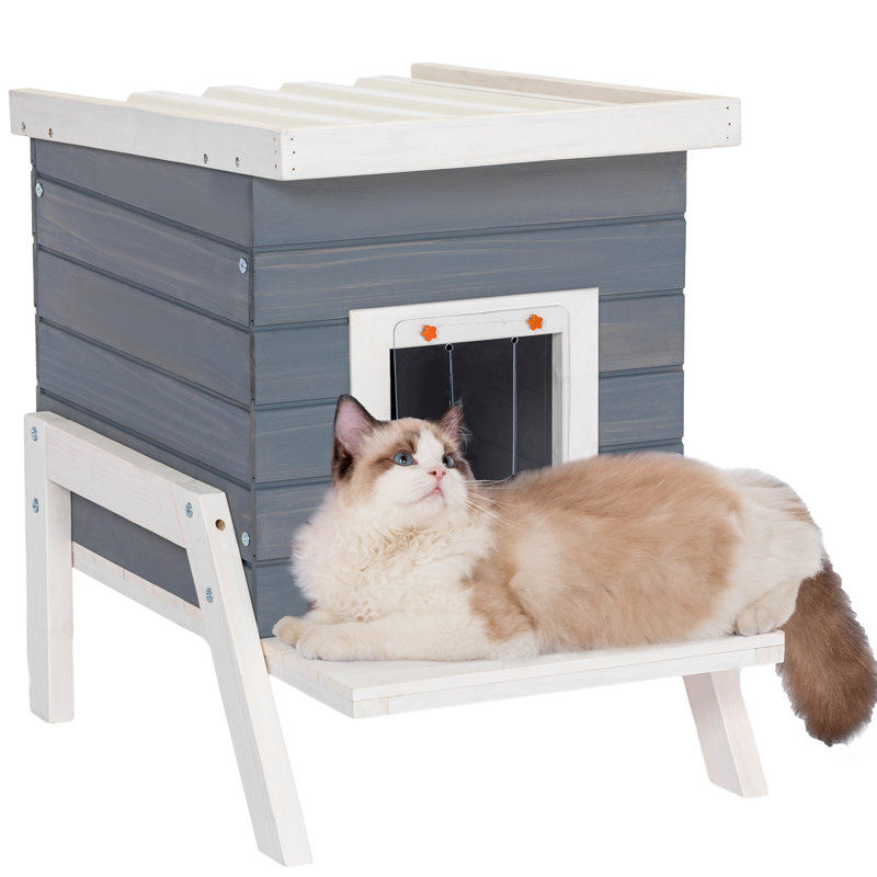 Eyuel Cat House, Gray/White