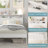 Blaiden Metal Bookcase Storage Bed