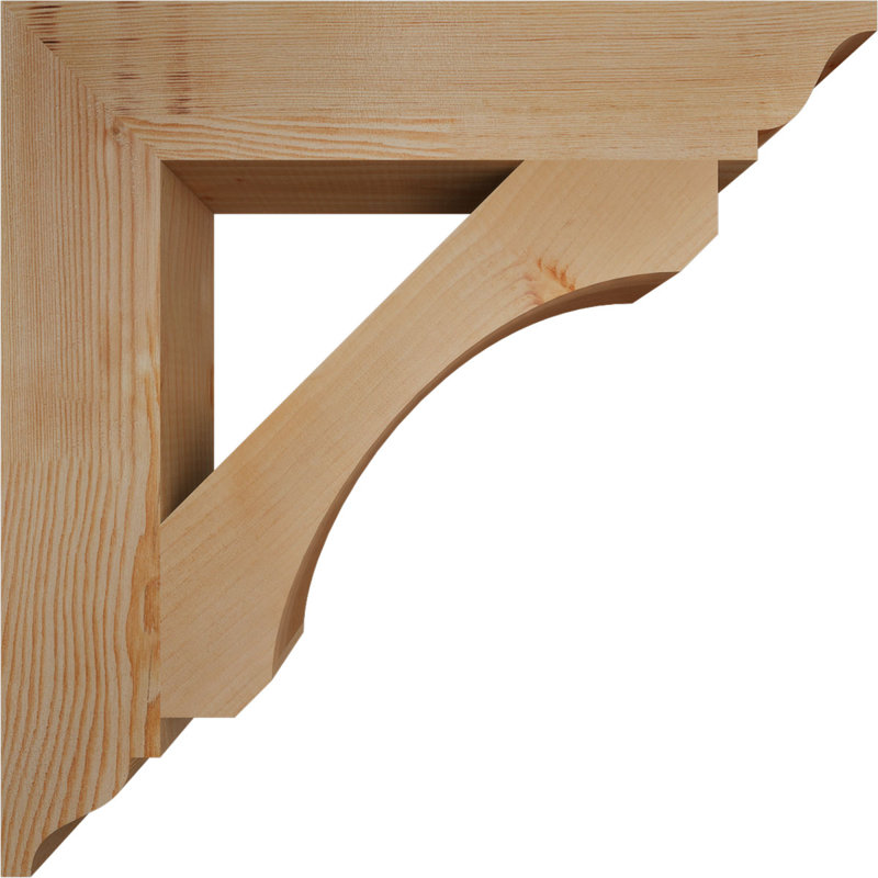 Support en bois rustique traditionnel BKTLEC01, Douglas (lisse), H 22 po x l 3,5 po x P 22 po