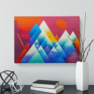 Geometric Graffiti Art Abstract - Wrapped Canvas