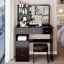 Ensemble de meuble-lavabo de 37 po avec tabouret-2080274256