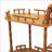 Wine Table, 29” 2-Tier Kitchen Cart with Locking Wheels | Oak Finish | Wood Composite