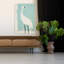Art mural contemporain abstrait White Crane-129139690