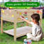 Boîte à fleurs surélevée pour jardin avec pieds et tablette de rangement